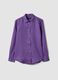 Purple pure linen regular fit shirt_4