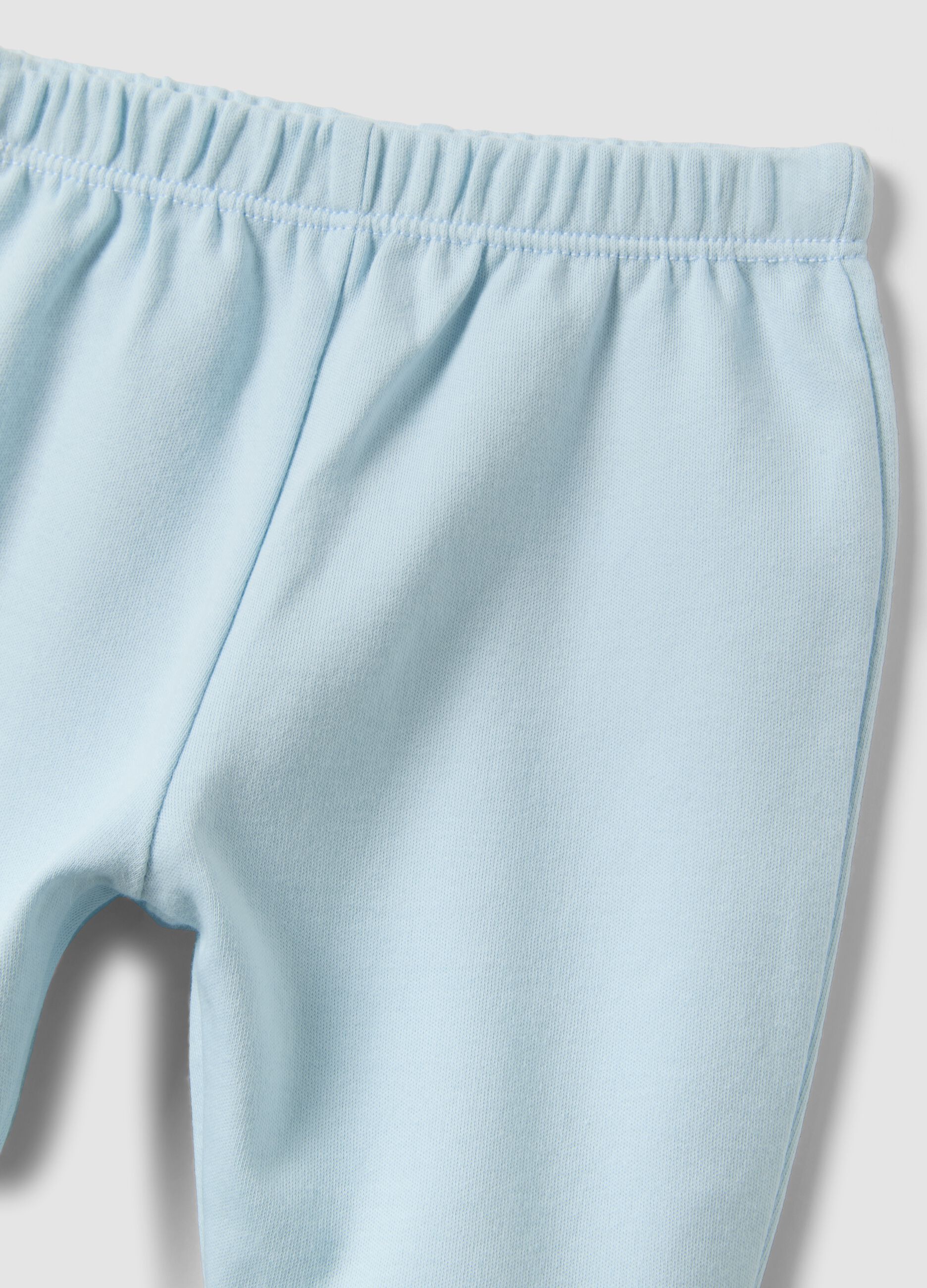 2er-Pack Leggings in Blau und Weiss aus Bio-Baumwolle