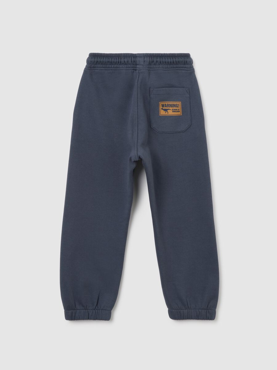 Children's trousers in pure cotton blue regular fit_1