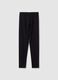 Girls' black leggings in stretchy cotton skinny fit_0