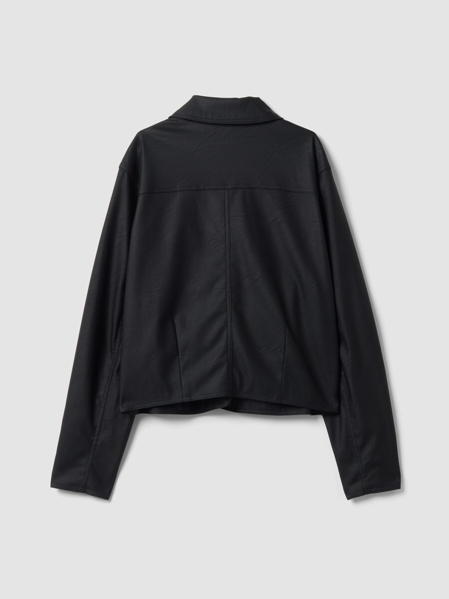 Black zip-up jacket with slim-fit collar_6
