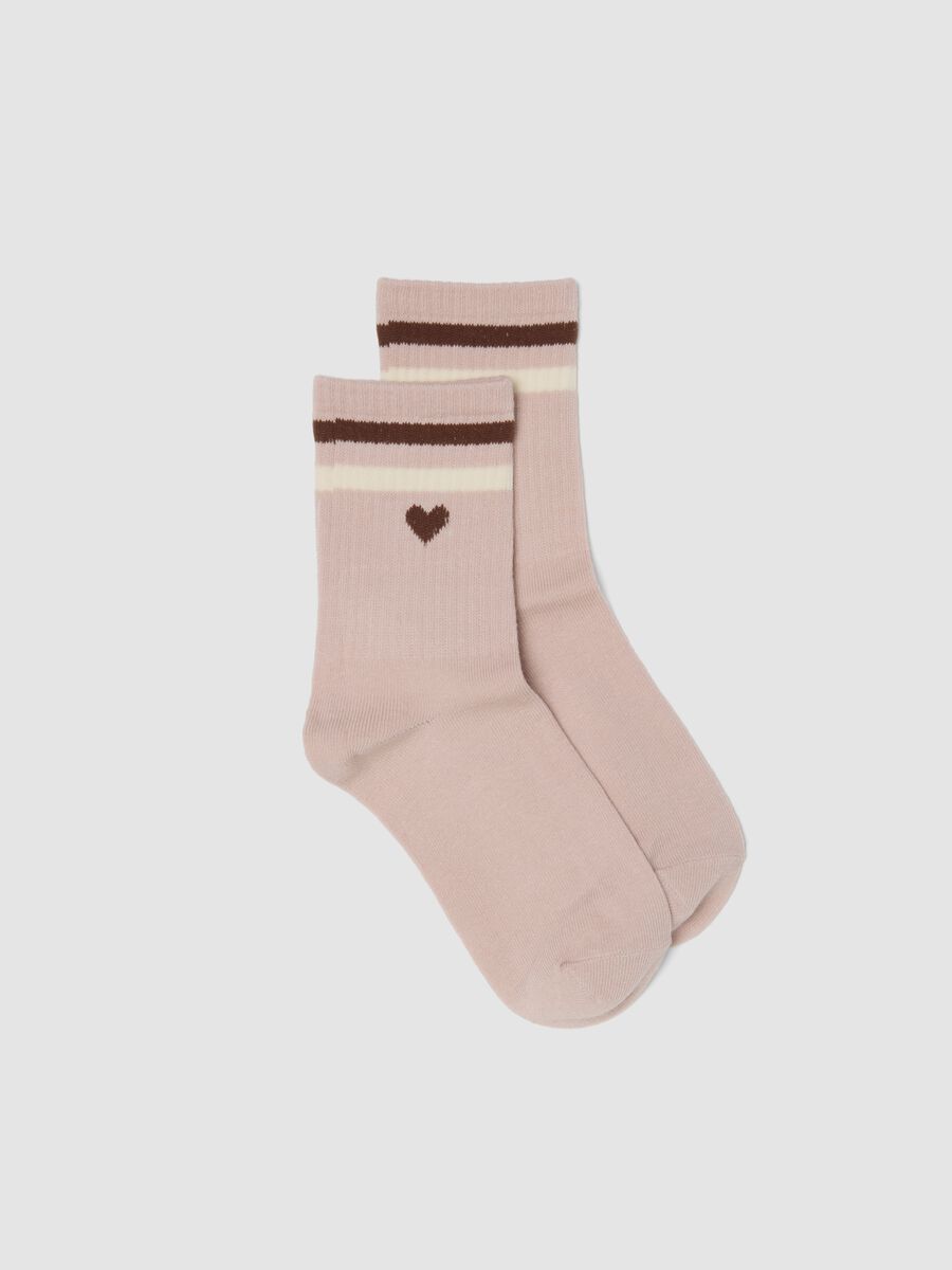 Calzini rosa in cotone organico elasticizzato_0