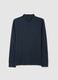 Blue regular fit pure cotton sweater_4
