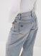 Light blue wide-leg denim jeans in pure cotton for girls_2
