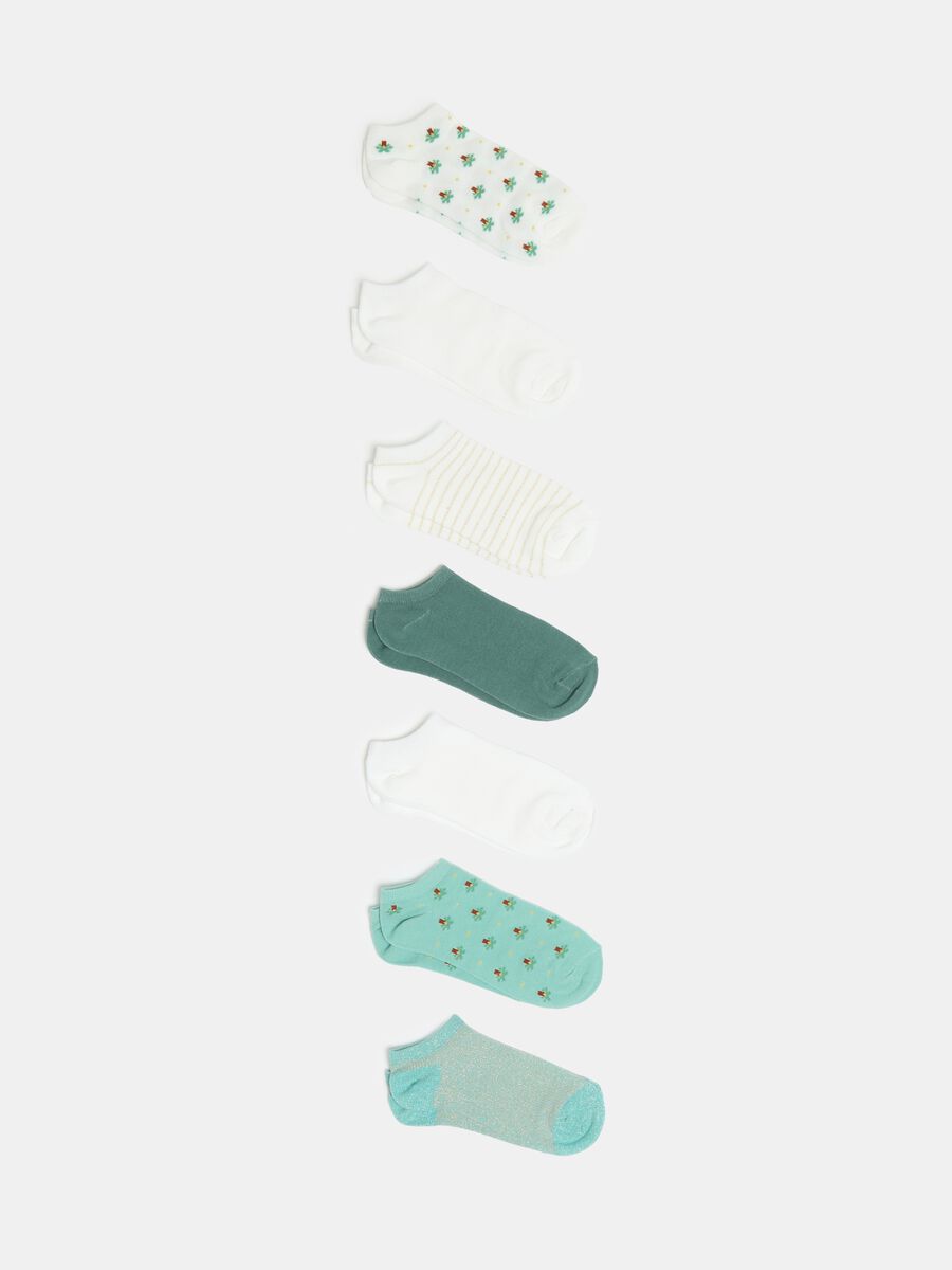 Seven-pair pack shoe liners with palms design_0