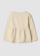 Cardigan bianco girocollo in misto cotone organico regular fit_1