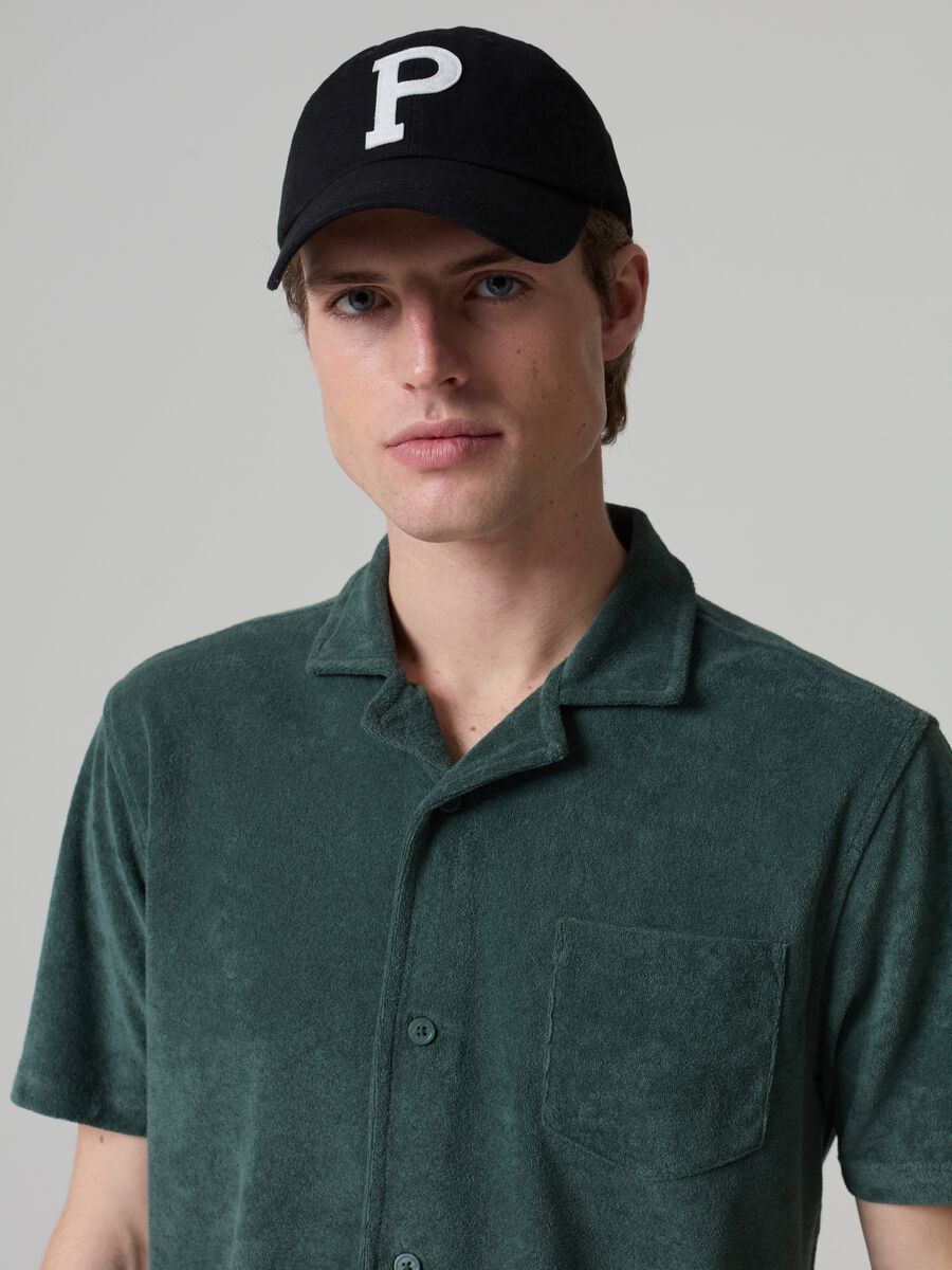 Reverse French terry polo shirt_1