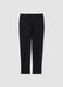 Black formal slim-fit trousers in 4-way stretch fabric_0