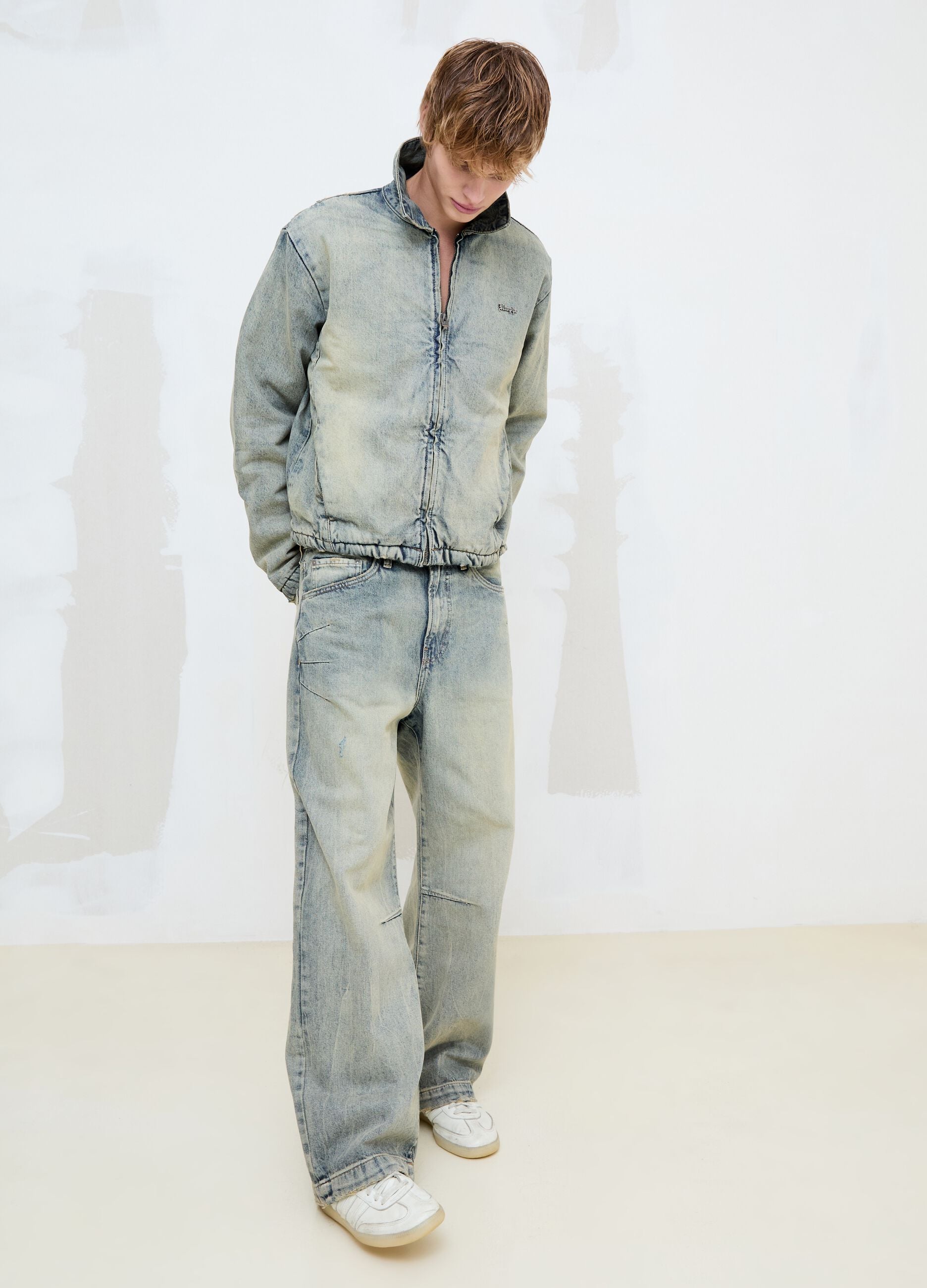 Vintage Wide-Leg Denim in Hellblau