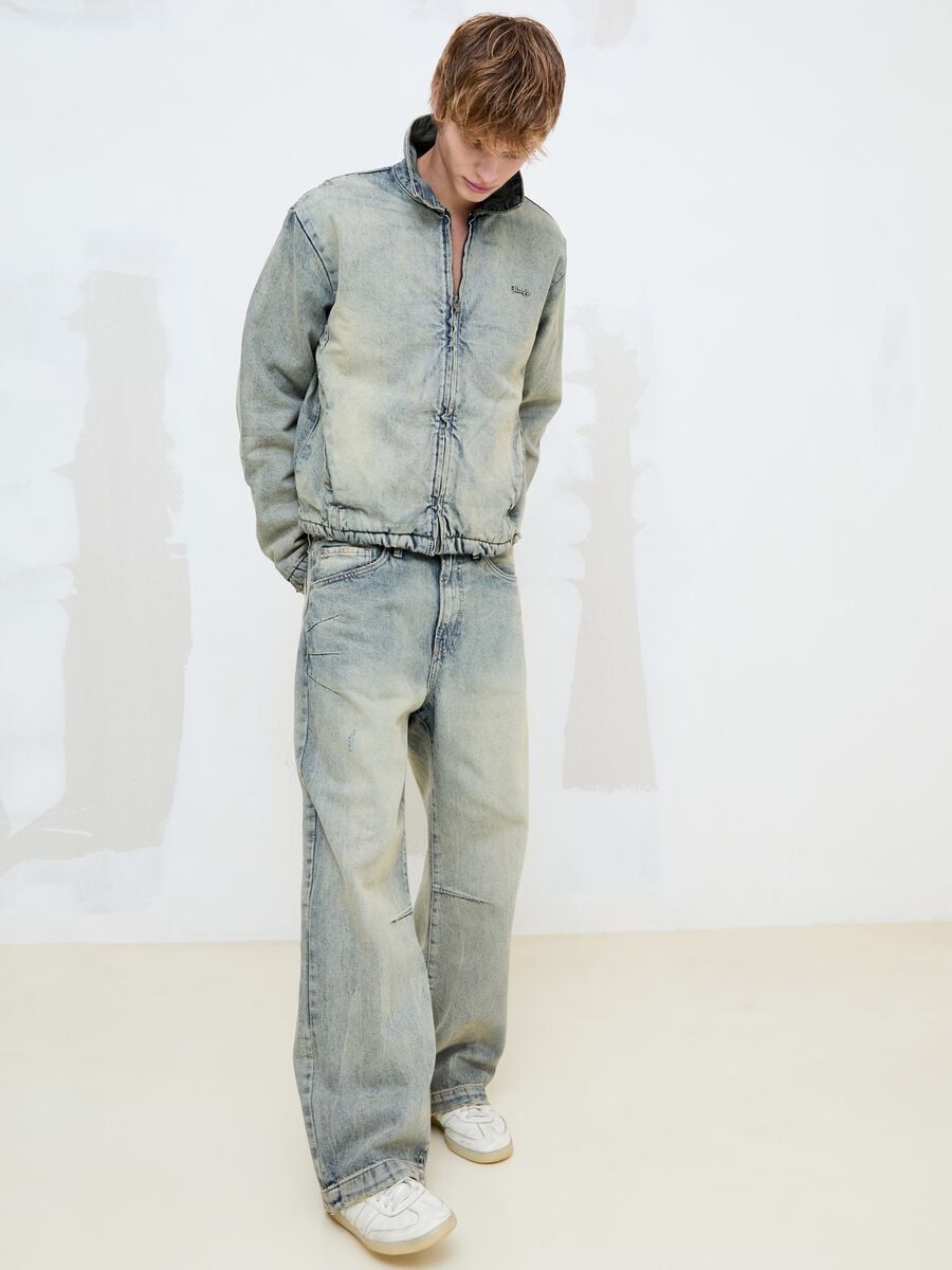 Vintage Light Blue Wide-Leg Denim_0