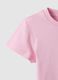 T-shirt rosa de algod&atilde;o el&aacute;stico para menina regular fit com cora&ccedil;&atilde;o_3