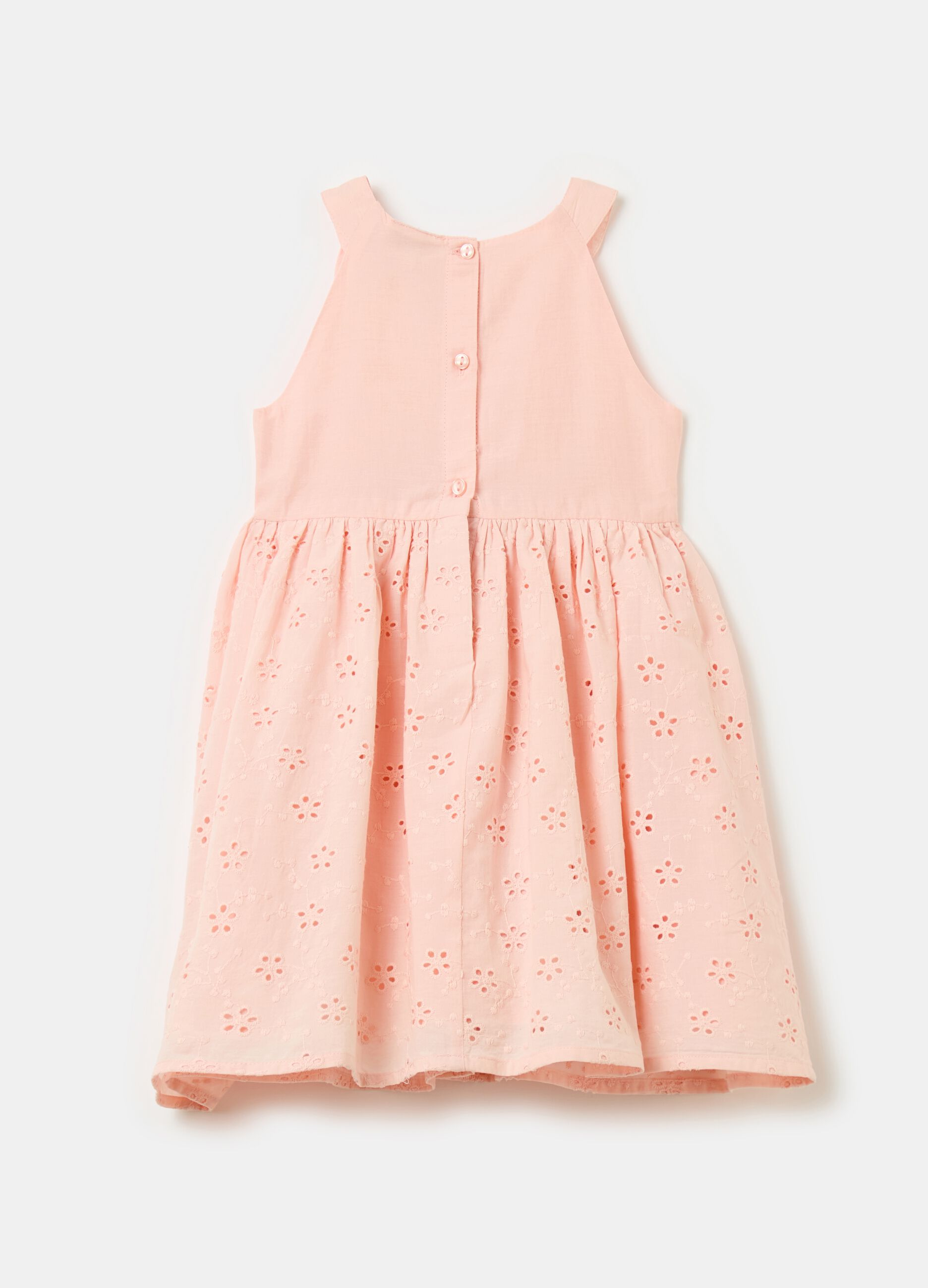 Broderie anglaise dress with bow