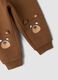Brown pure cotton over-fit joggers with teddy bear print_2