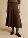Brown stretch viscose skirt with regular waist_1