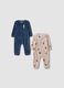 2-pack of multicolour baby sleepsuits with animal print_0
