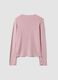 Pink fitted long-sleeve crew-neck top_6