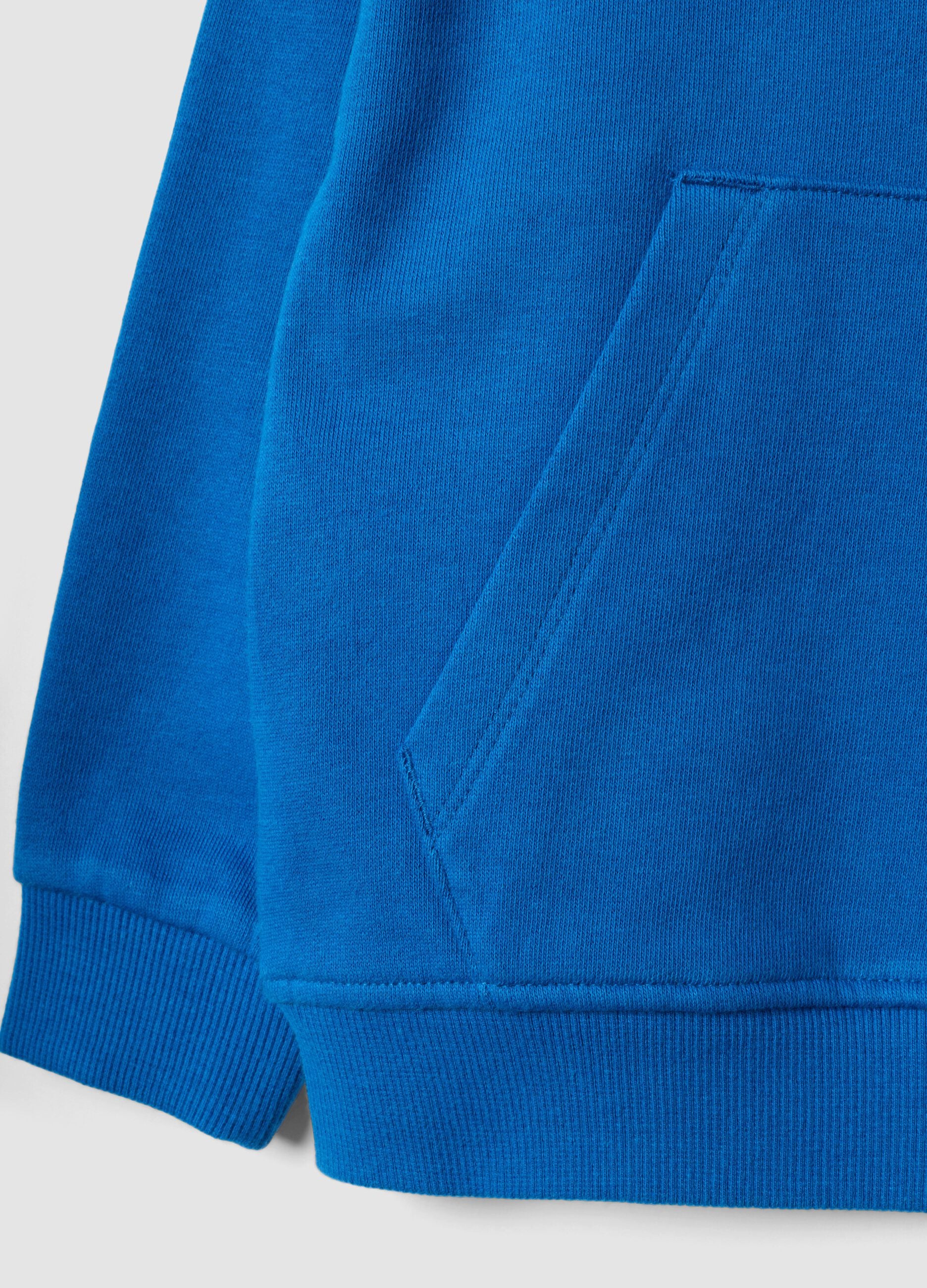 Blue pure cotton jogger set with print for boys