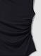 Body nero in tessuto elasticizzato con arricciature regular fit_6
