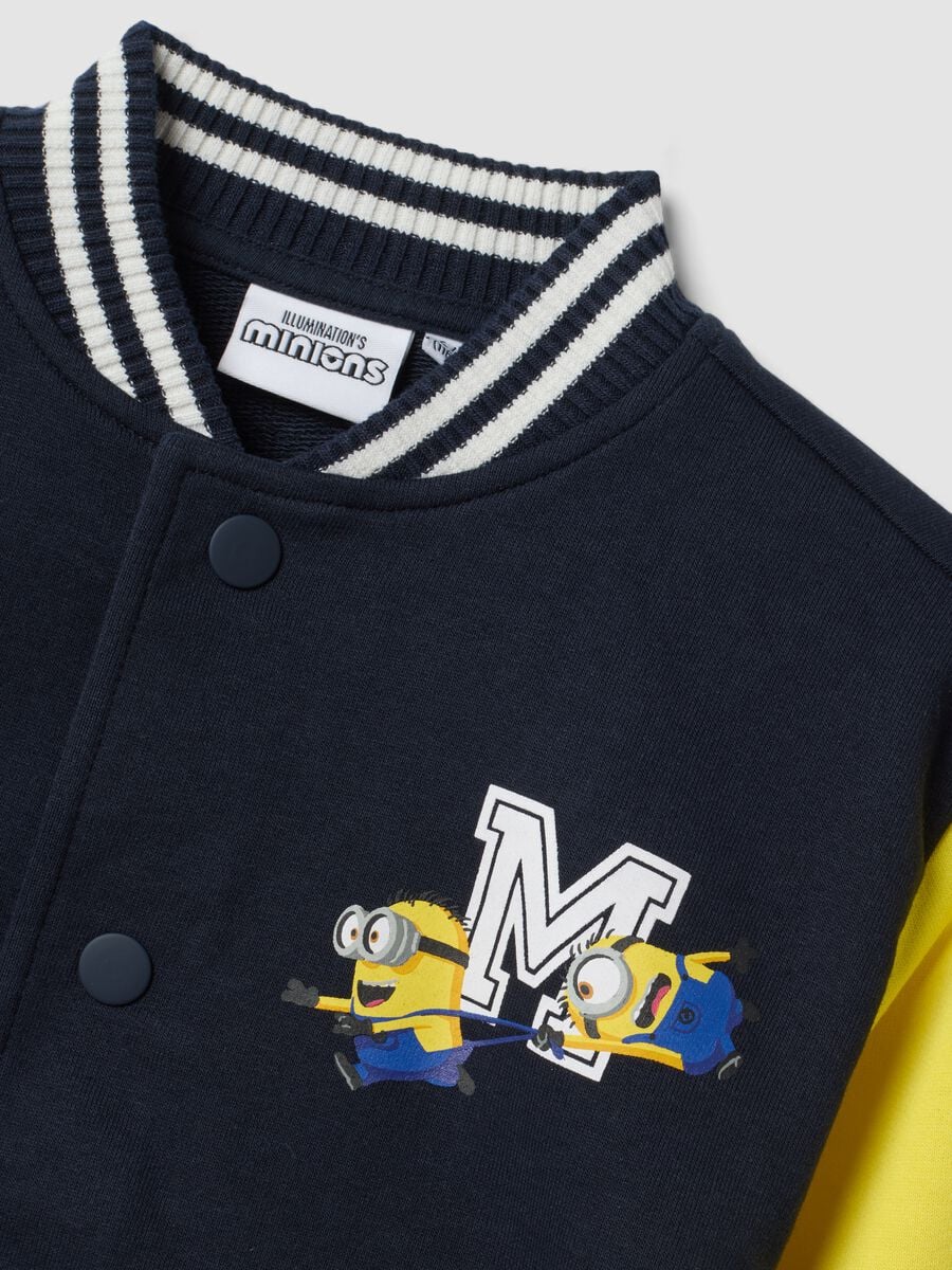 Blaue College-Sweatshirt mit Rundhalsausschnitt aus Baumwollmischung mit Minions-Print f&uuml;r Jungen_3
