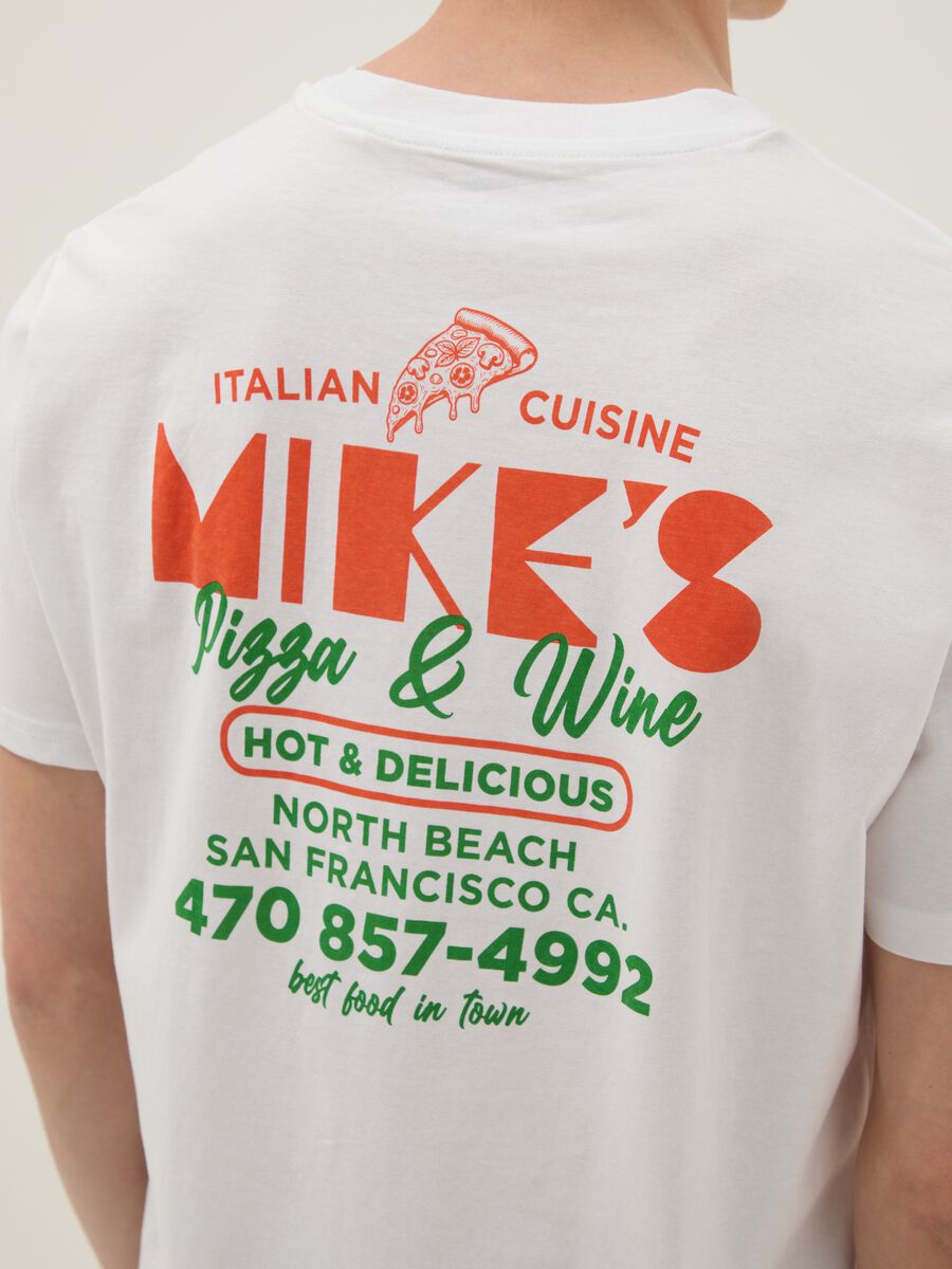 White printed T-shirt in pure cotton, regular fit_3