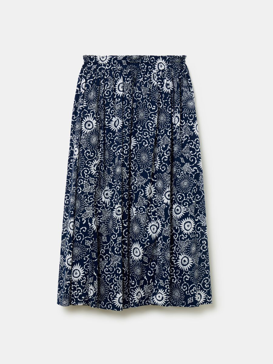 Full midi skirt with floral print_4