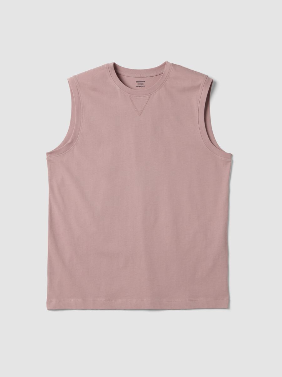 Pink pure cotton tank top_4