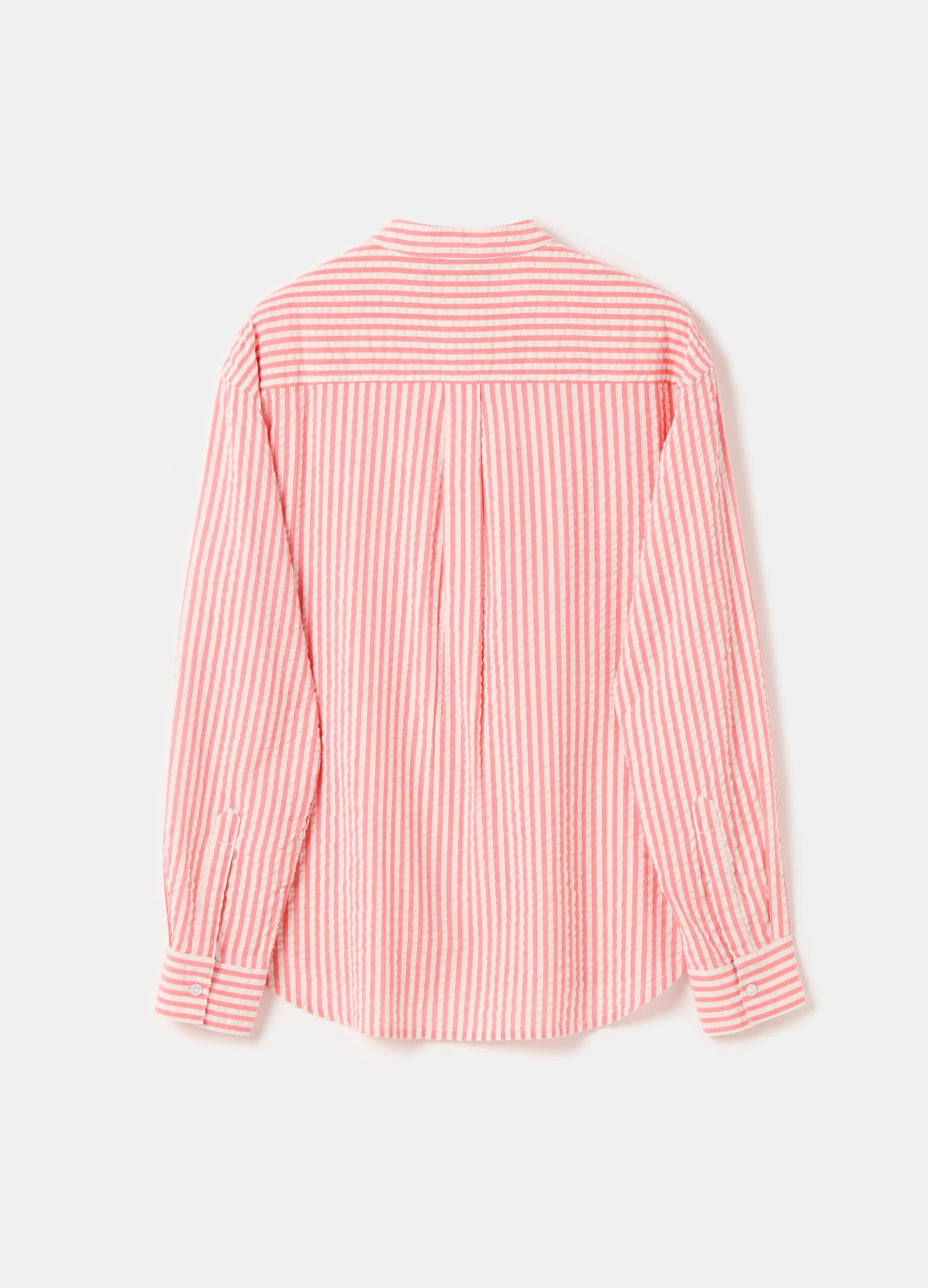 Striped seersucker shirt