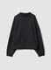 Graues Full-Zip-Sweatshirt aus elastischer Viskose mit Nadelstreifen und Kragen_2