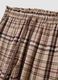 Beige pure viscose checked pyjama trousers_5
