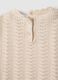 Colete perfurado em puro algod&atilde;o bege para meninas ajuste regular_3