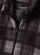 Graues Fleece-Sweatshirt mit Karomuster und Fleecekragen, Regular Fit_1
