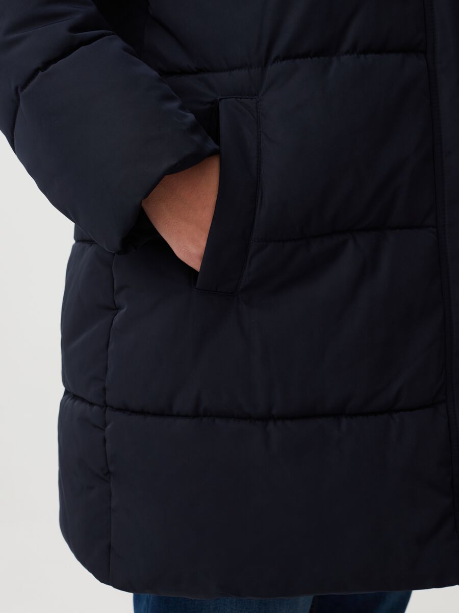 Curvy long down jacket with hood_3