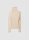 Beiger Rippstrick-Rollkragenpullover aus Viskosemix_1
