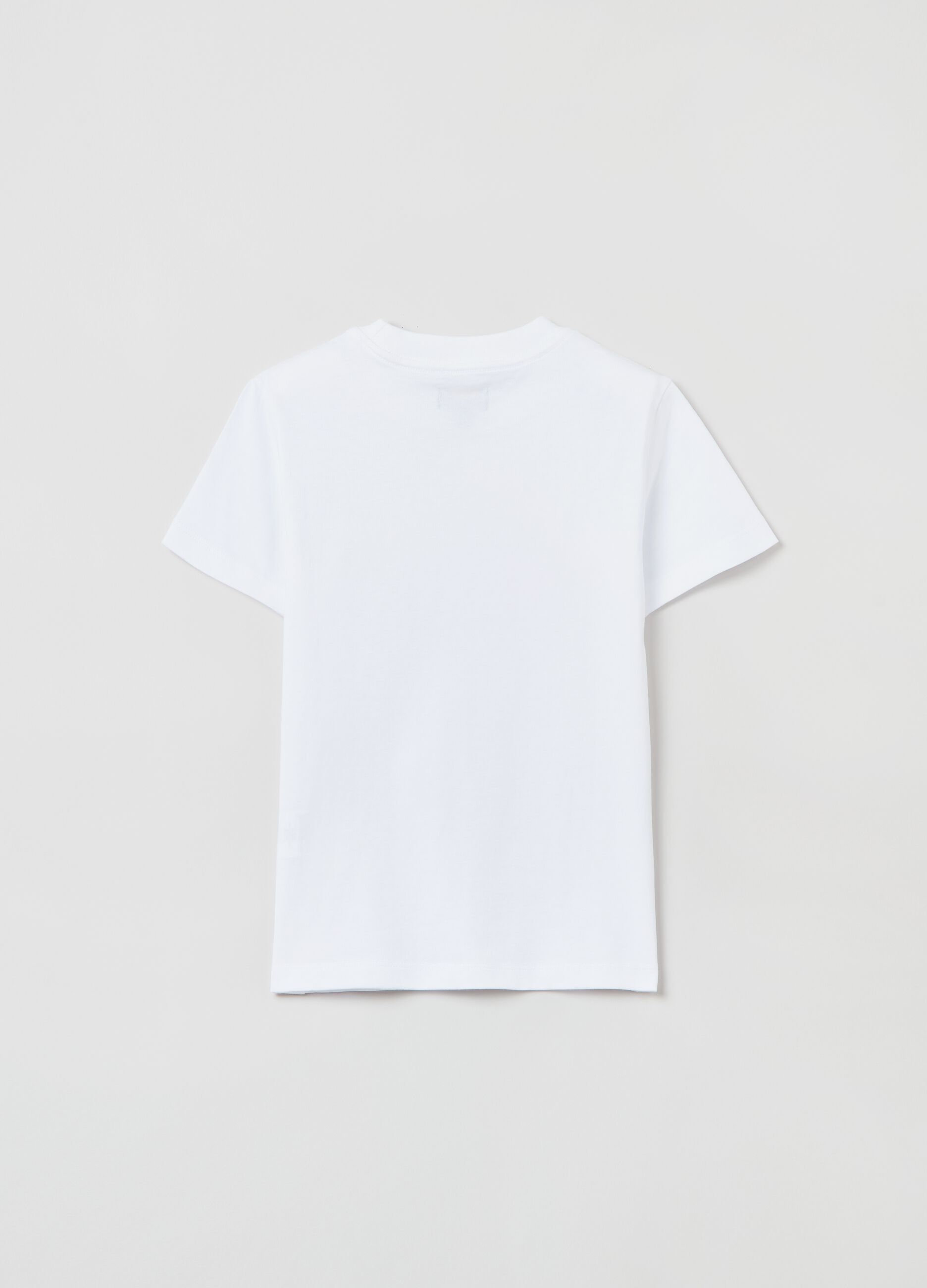 Solid colour T-shirt in cotton