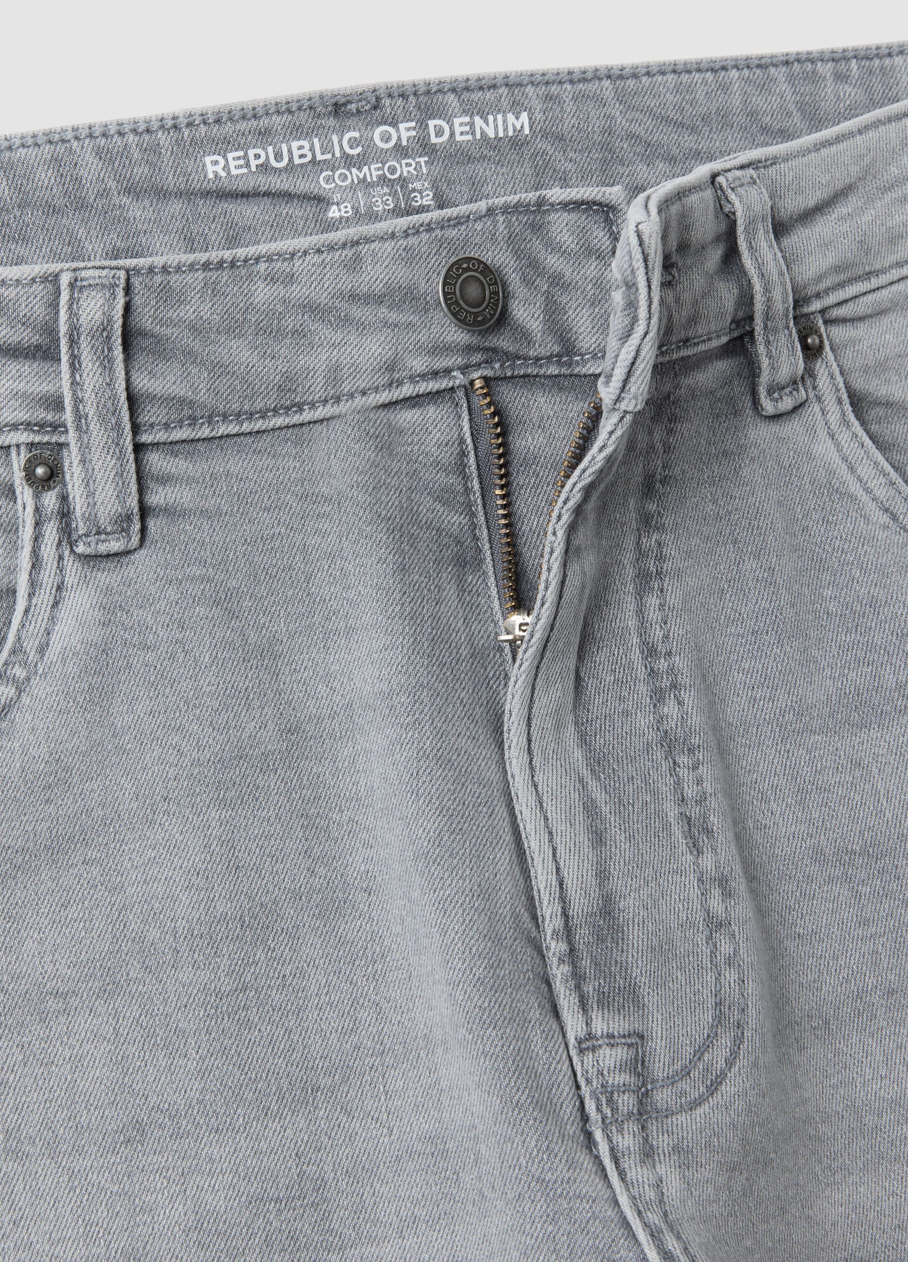 Grey stretch cotton jeans