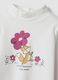 White organic cotton T-shirt with floral print_2