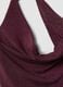 Top halter viola in tessuto elasticizzato regular fit_5