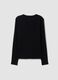 Black long-sleeve pure cotton T-shirt_6