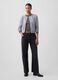 Black straight-leg pure cotton jeans (oversized fit)_0