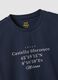 Blaues T-Shirt aus reiner Baumwolle mit kurzen &Auml;rmeln, Regular Fit_5