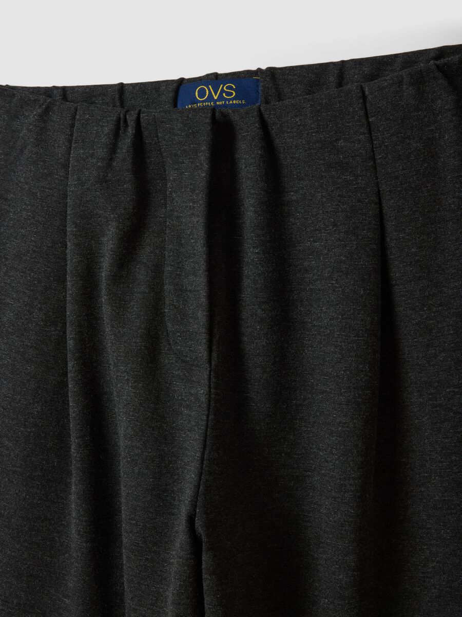 Schwarze Joggerhose aus Milano-Strick in elastischer Viskose, Barrel Fit_5
