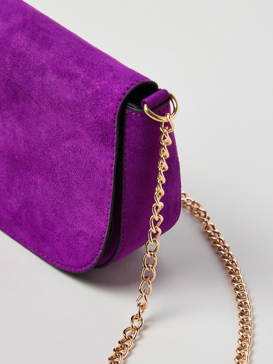 Suede bag with shoulder strap_1