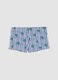 Blau-weisse Boxer-Badehose aus Stretchmaterial_1