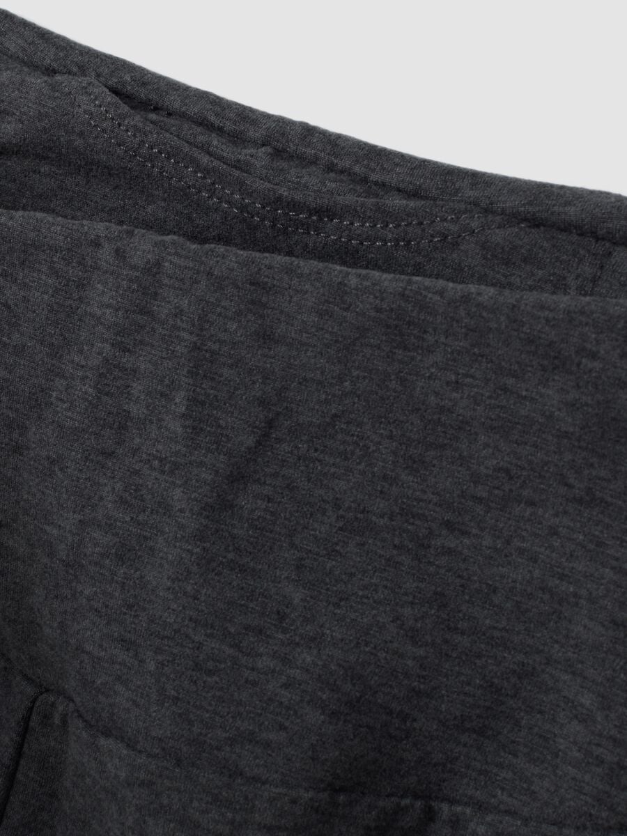 Grey flared leggings in stretch fabric_1