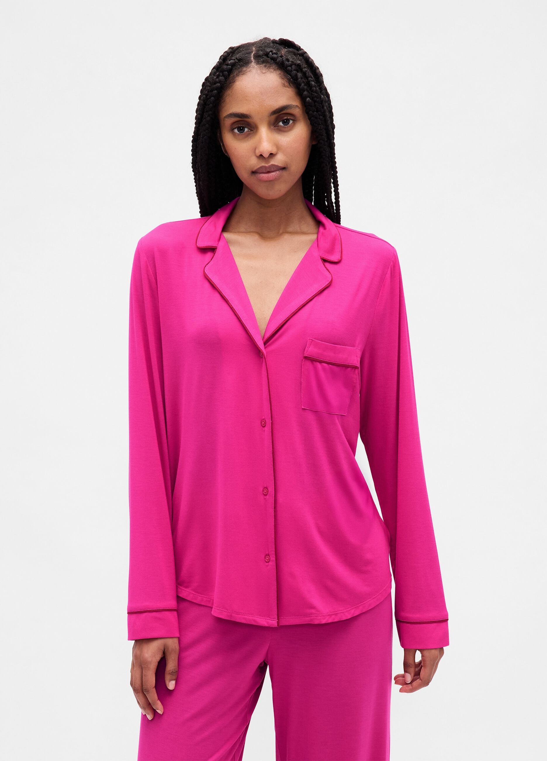 Stretch Modal Pink Pyjamas