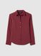 Red long-sleeve viscose blend shirt regular fit_4