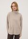 Camel viscose-blend jumper with ribbed high neck, regular fit_0