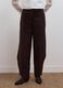 Pantaloni marroni in puro cotone barrel fit_1