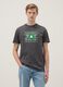 Graues T-Shirt aus reiner Baumwolle, Regular Fit mit Boston Celtics Druck_2