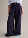 Blue Flare Stretch Cotton Trousers_1